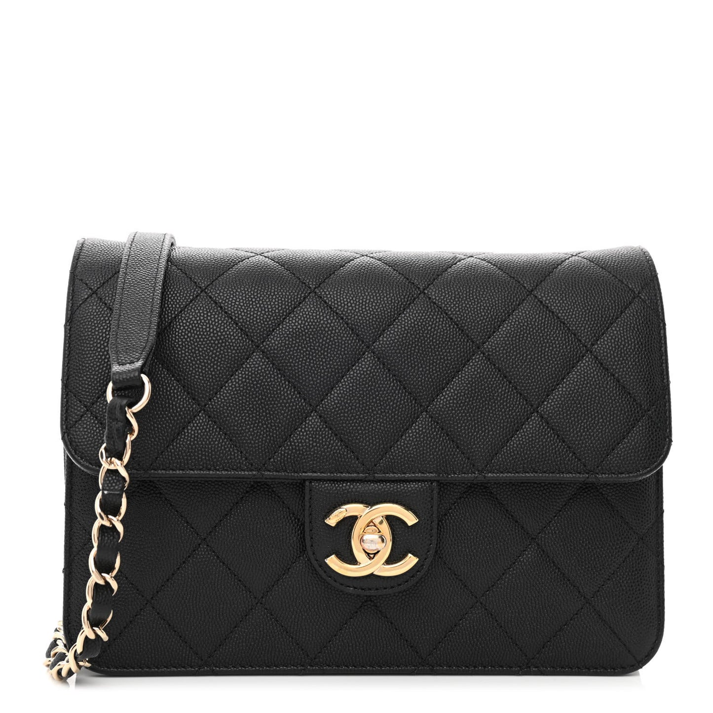 Caviar Quilted Large Like A Wallet Flap Black