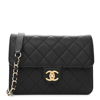 Chanel Caviar Quilted Large Like A Wallet Flap Black 1 of 11