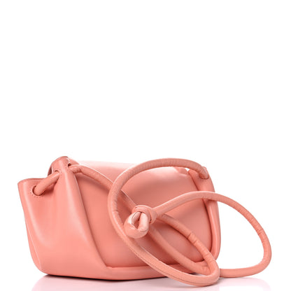 Bottega Veneta Lambskin Small Beak Triangle Flap Shoulder Bag Peachy Silver 3 of 8