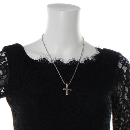 David Yurman Sterling Silver Chevron Cross Necklace 2 of 5