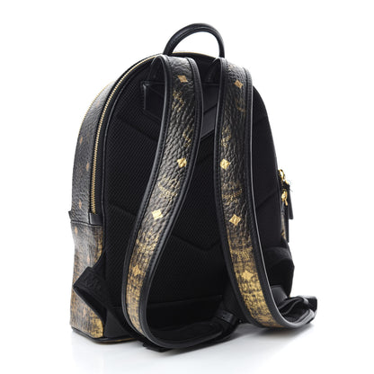 MCM Gradation Visetos Small Stark Backpack Black Gold 3 of 12