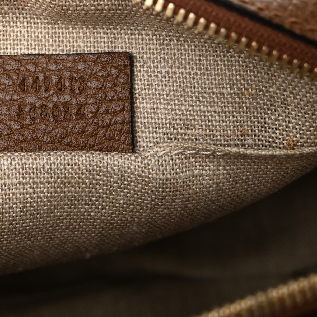 Gucci Monogram Mini Bree Messenger Bag Beige Tabacco 6 of 10