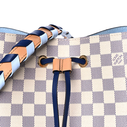 Louis Vuitton Damier Azur Braided Neonoe MM Blue 8 of 12