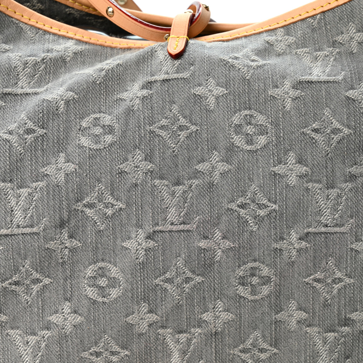 Monogram Denim CarryAll MM  Washed Gray