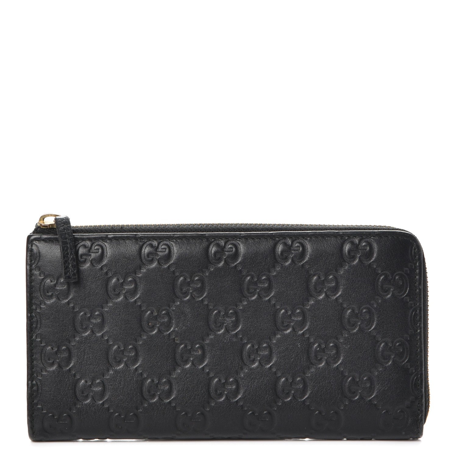 Gucci Guccissima Donna Long Wallet Black 1 of 9