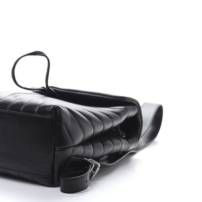 Saint Laurent Calfskin Y Quilted Monogram Small Loulou Backpack Black 6 of 10