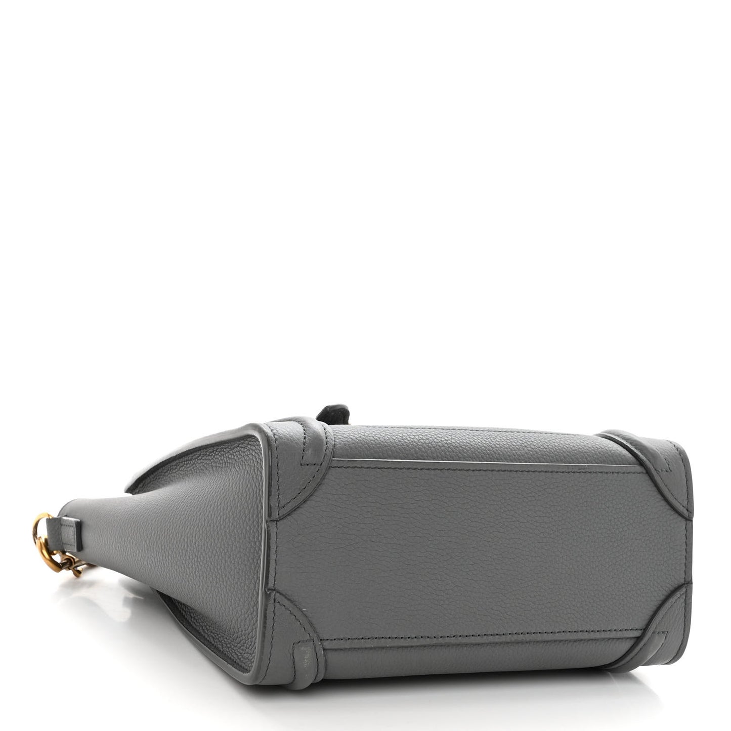 Baby Drummed Calfskin Nano Luggage Kohl