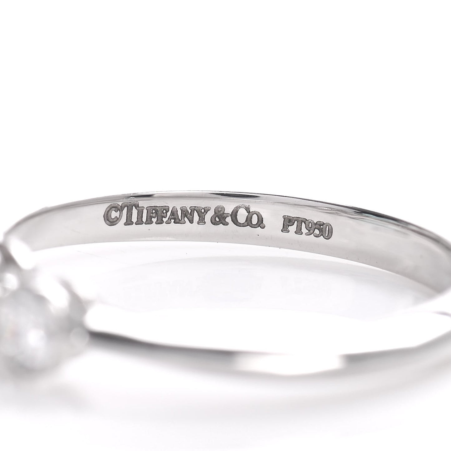 Platinum Diamond Three Stone Milgrain Ring 49 5