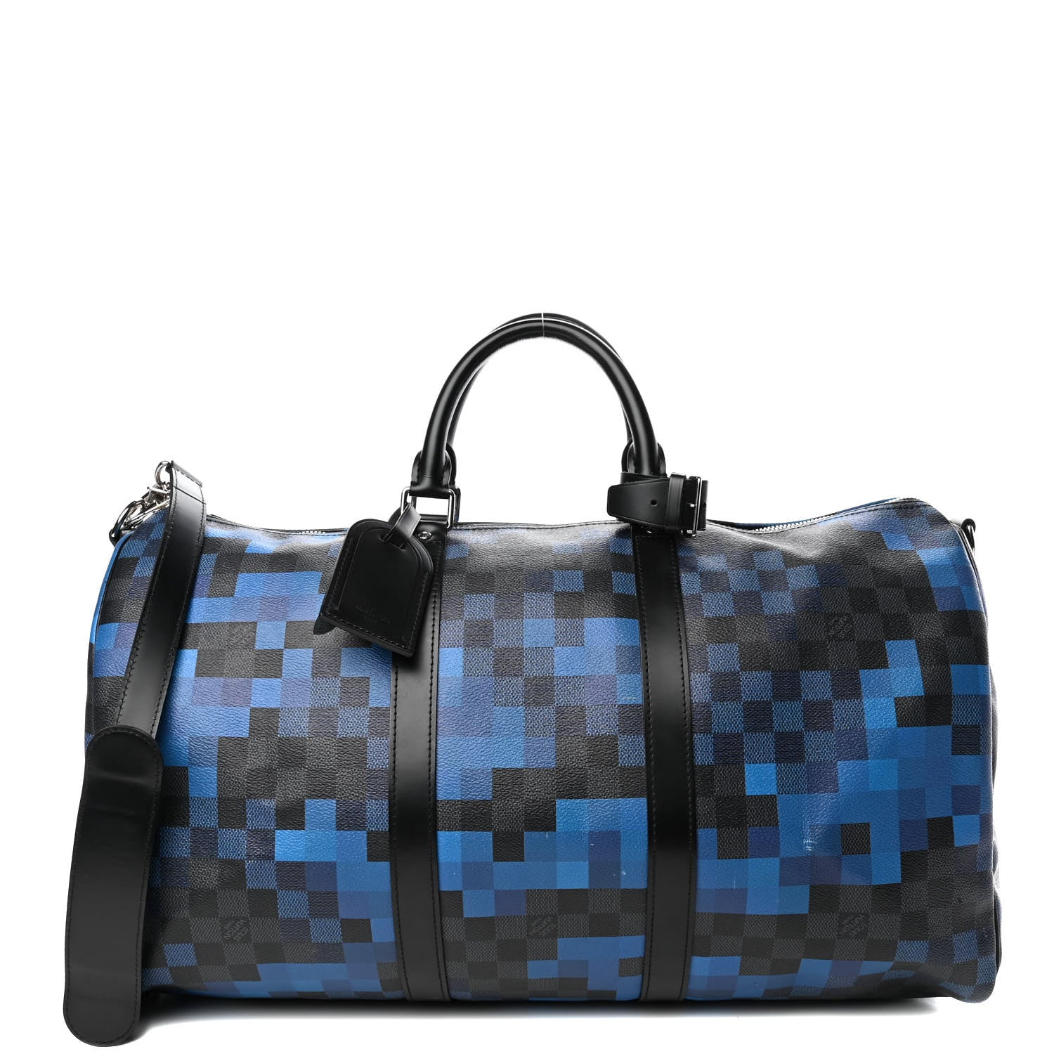 Louis Vuitton Damier Graphite Pixel Keepall Bandouliere 50 Blue 1 of 6