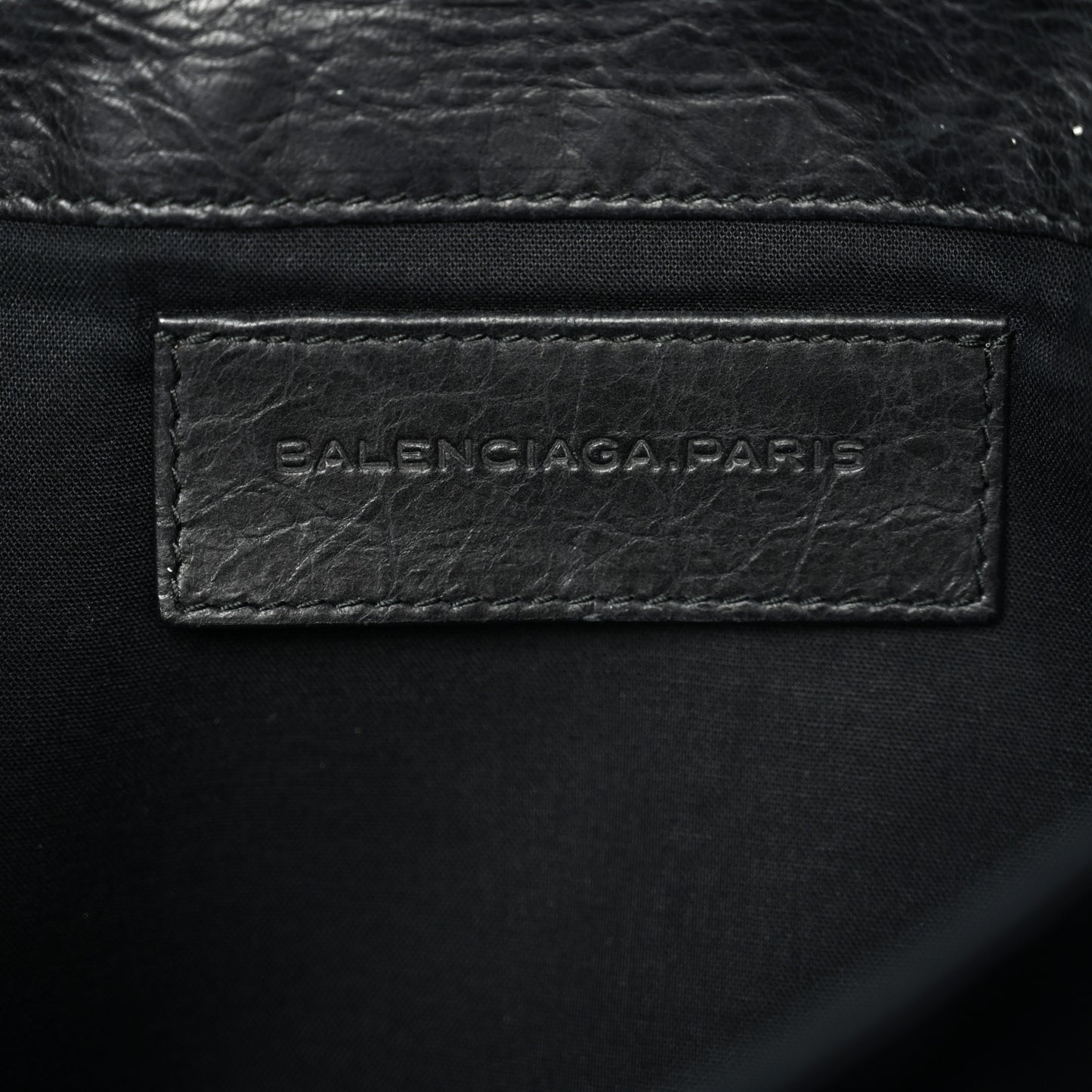 Agneau Giant 12 Silver Hardware Envelope Clutch Black