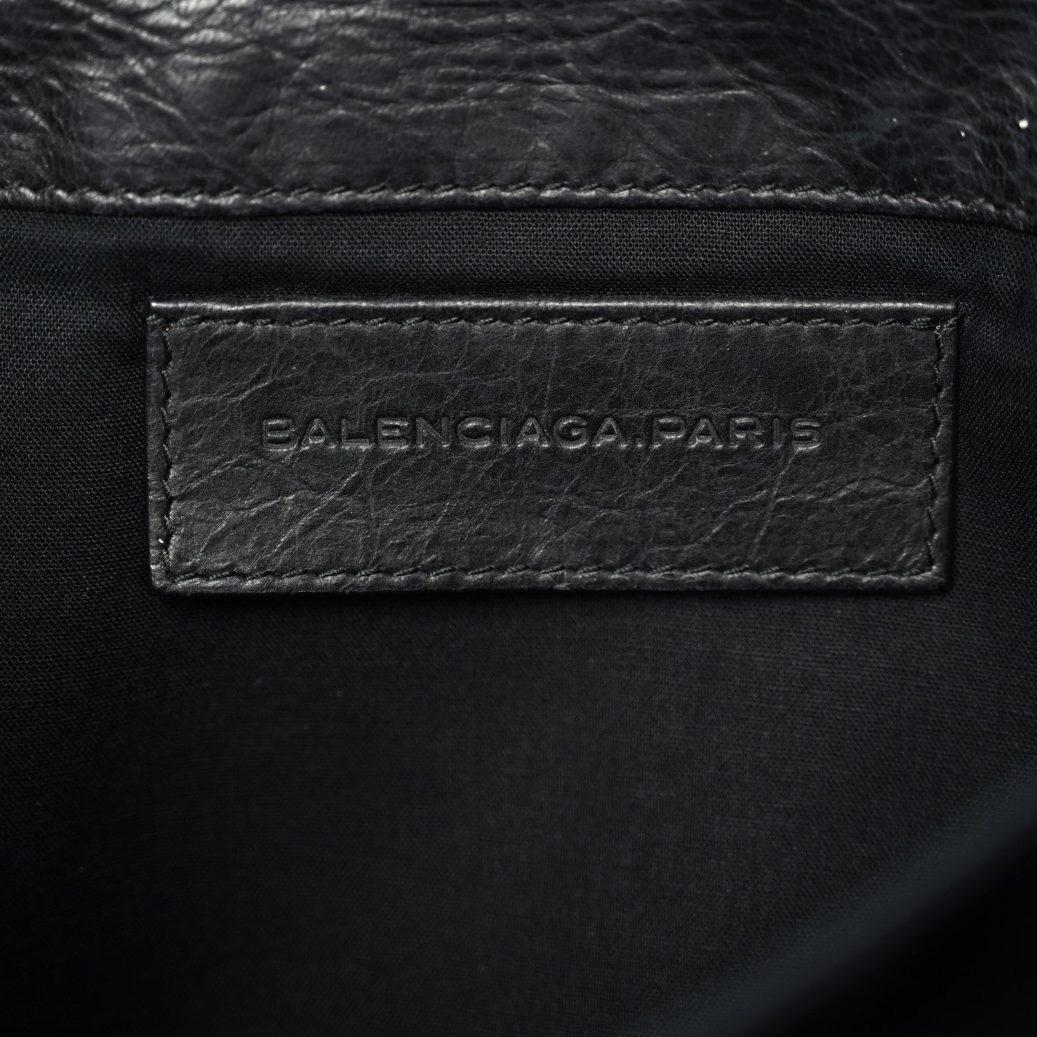 Balenciaga Agneau Giant 12 Silver Hardware Envelope Clutch Black 7 of 10