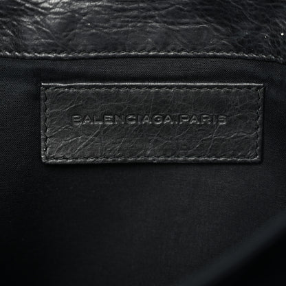 Balenciaga Agneau Giant 12 Silver Hardware Envelope Clutch Black 7 of 10