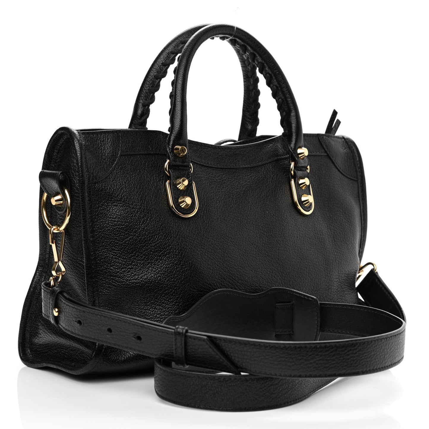 Chevre Gold Metallic Edge Hardware S City Black
