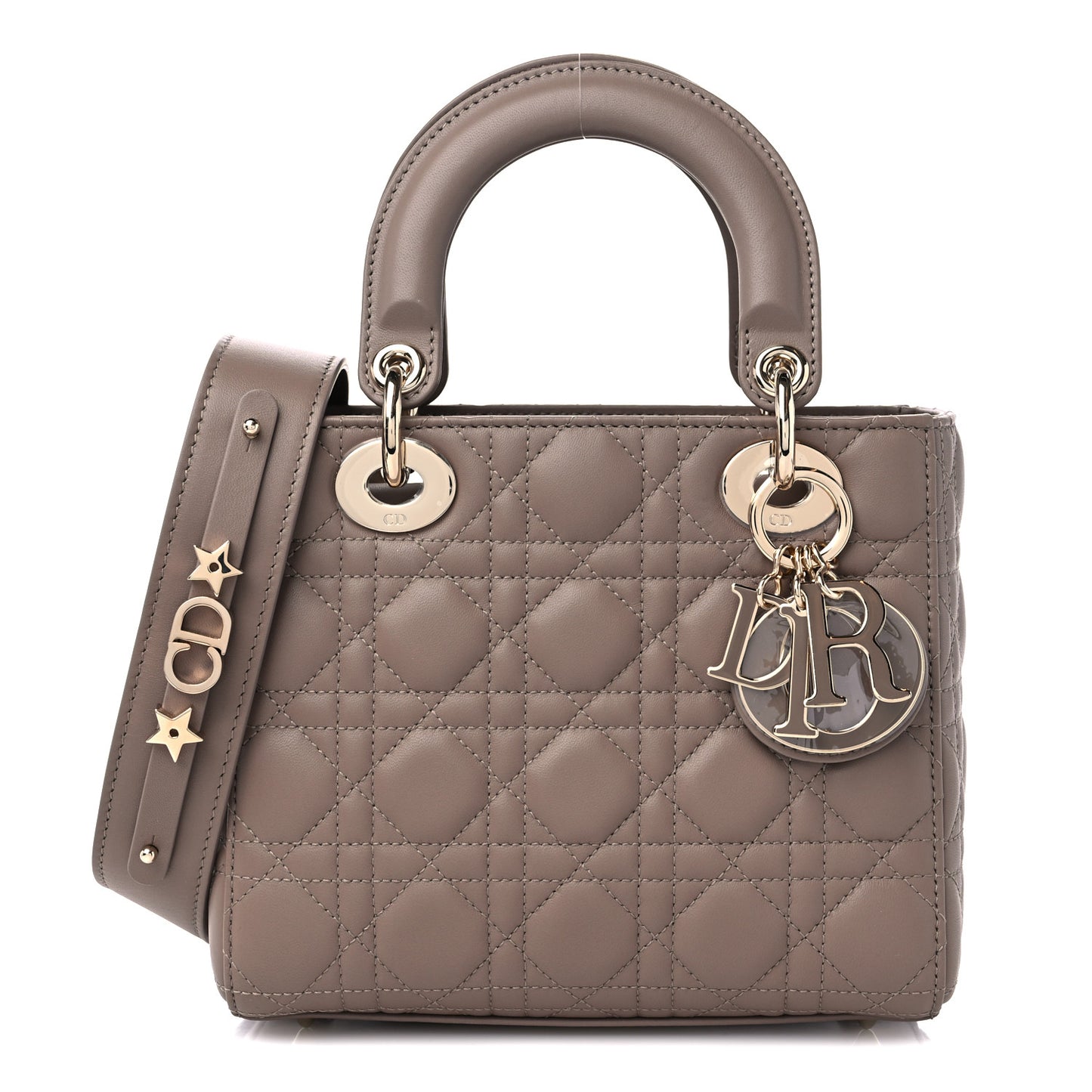 Lambskin Cannage Small My ABCDior Lady Dior Warm Taupe