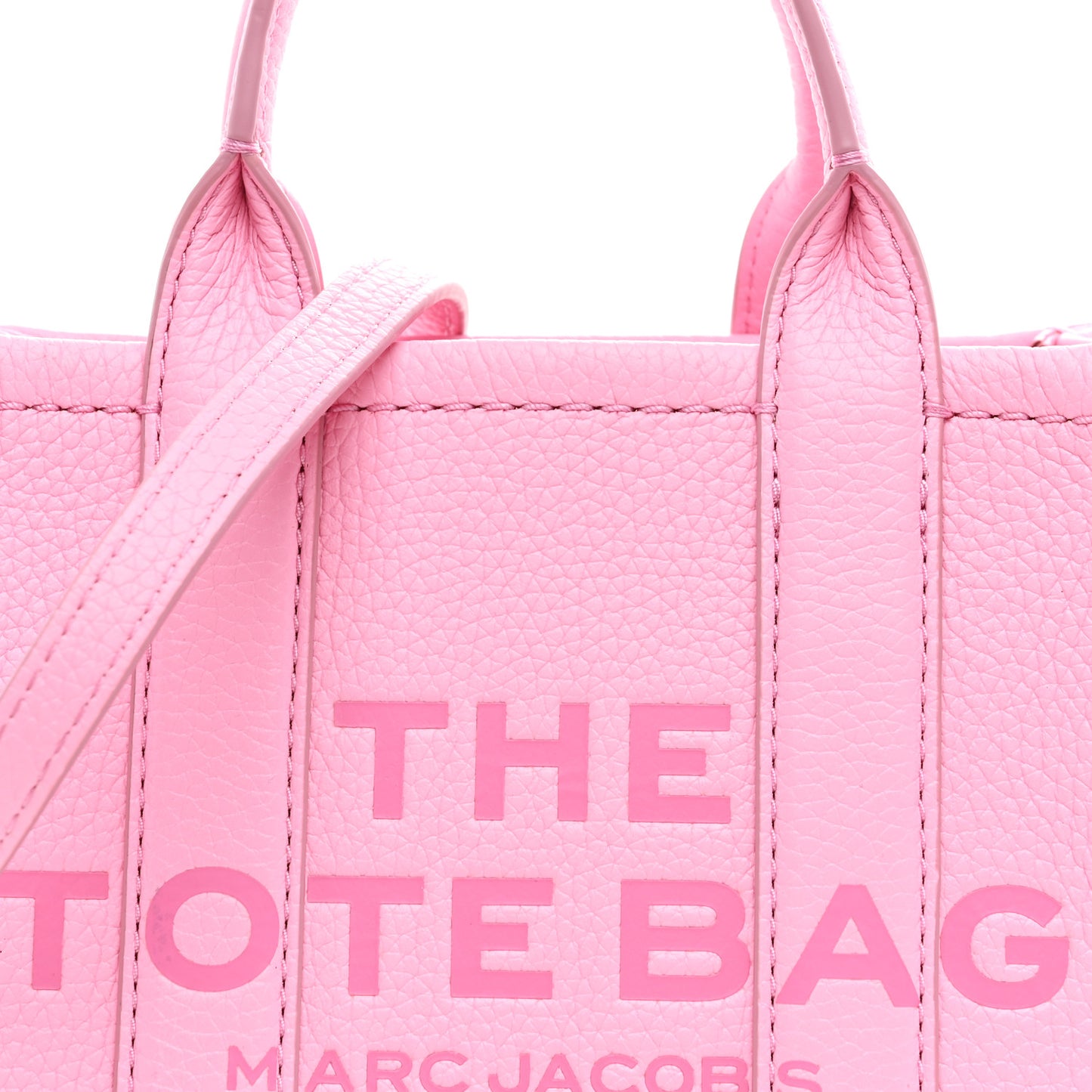 Grained Calfskin Micro The Tote Bag Fluro Candy
