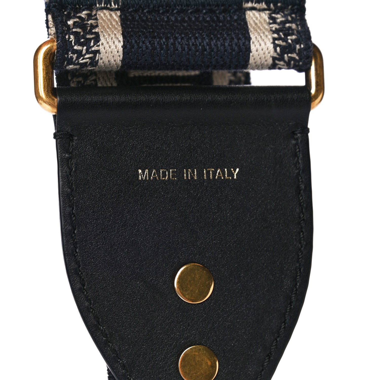 Christian Dior Canvas Embroidered Shoulder Strap Blue 6 of 12