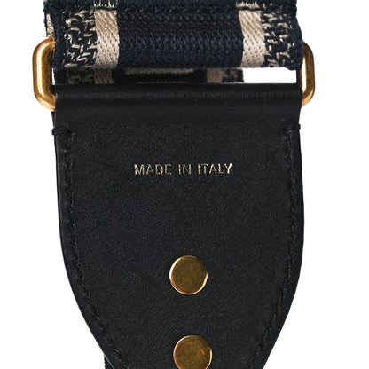 Christian Dior Canvas Embroidered Shoulder Strap Blue 6 of 12