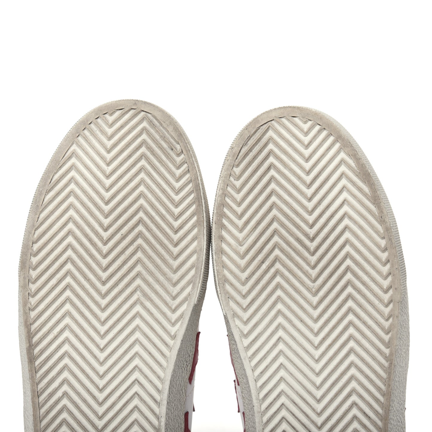 Calfskin Star Court Sneakers 38.5 White Red