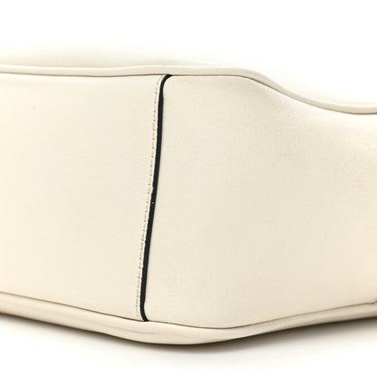 Prada Glace Calfskin Embossed Logo Camera Bag Talco 7 of 10