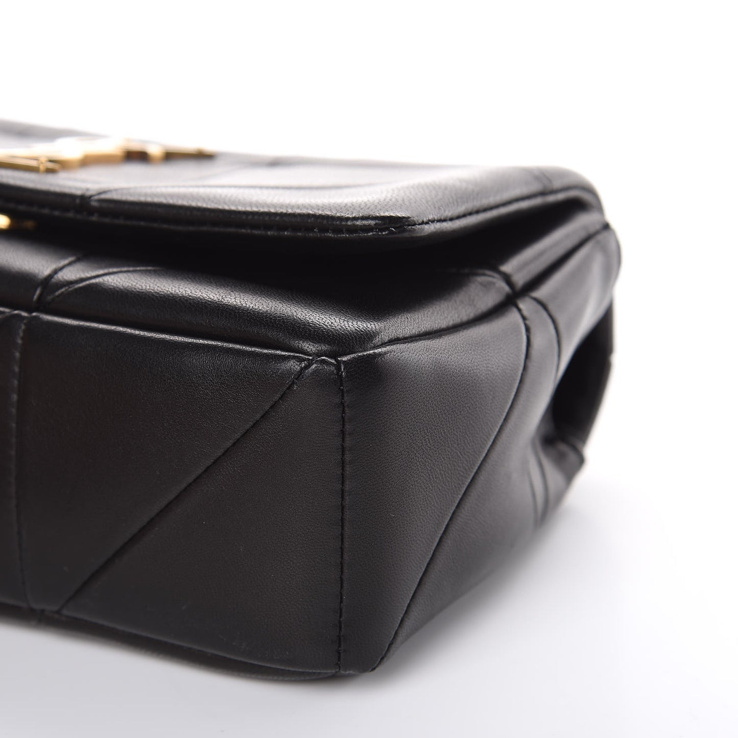 Lambskin Patchwork Monogram Small Jamie Black