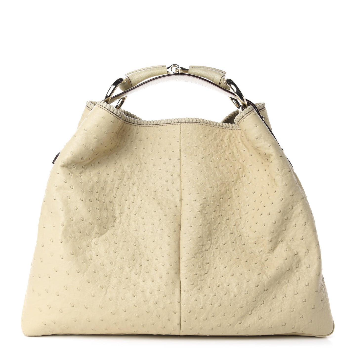 Ostrich Large Horsebit Chain Ivory