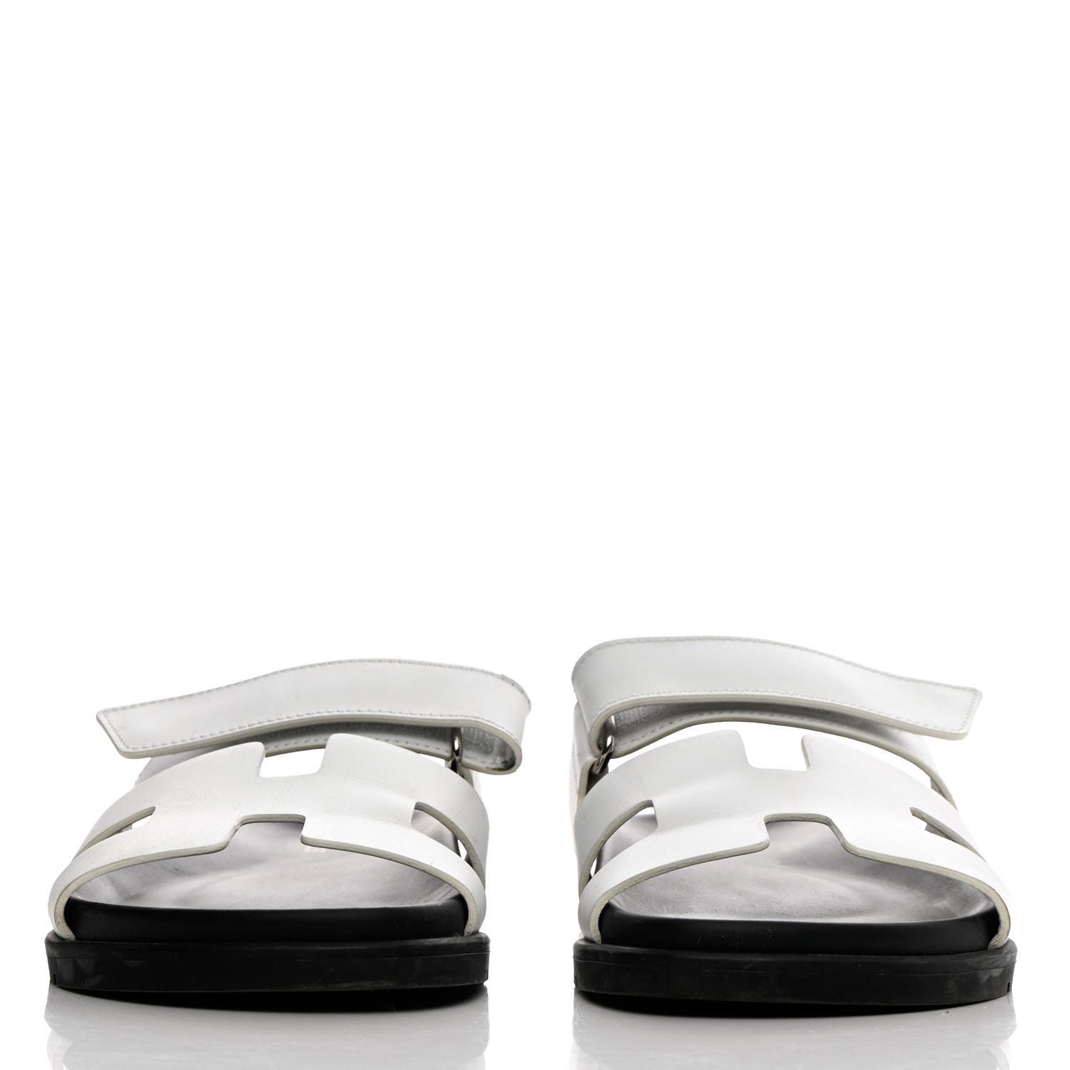 Hermes Calfskin Womens Chypre Sandals 38 White 2 of 14