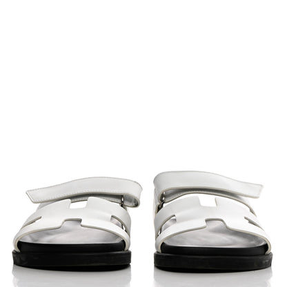 Hermes Calfskin Womens Chypre Sandals 38 White 2 of 14