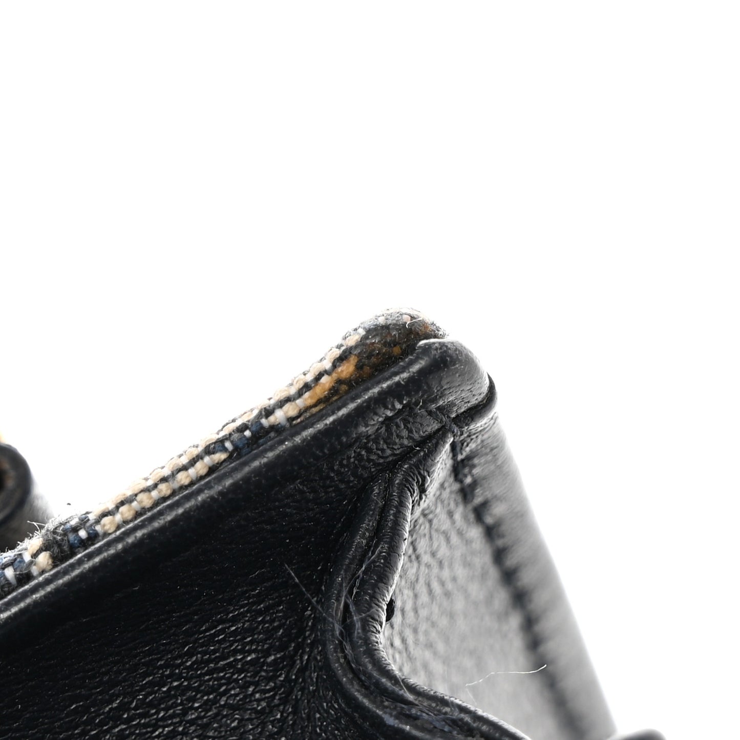 Oblique Saddle Card Holder Blue