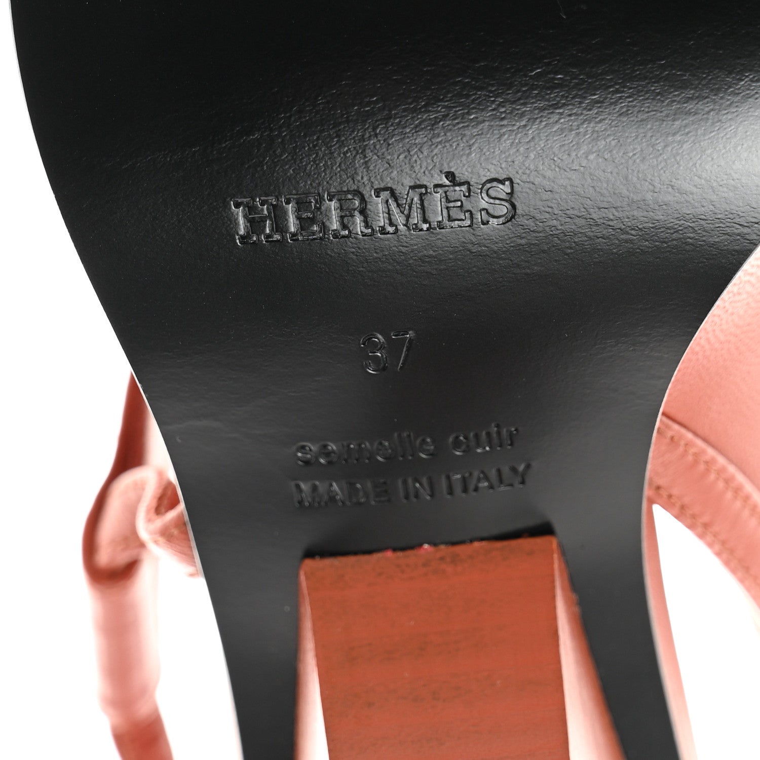 Hermes Nappa Inconnue 85 Sandals 37 Rouge De Turin 6 of 9