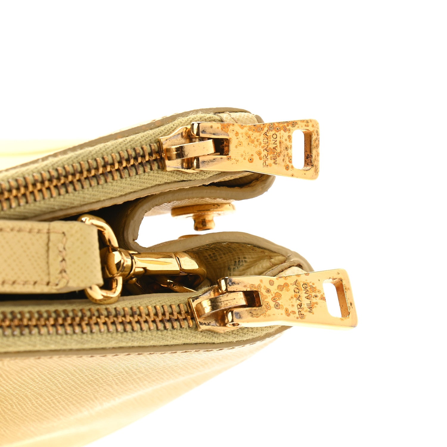Prada Saffiano Small Galleria Double Zip Tote Ginestra 9 of 12