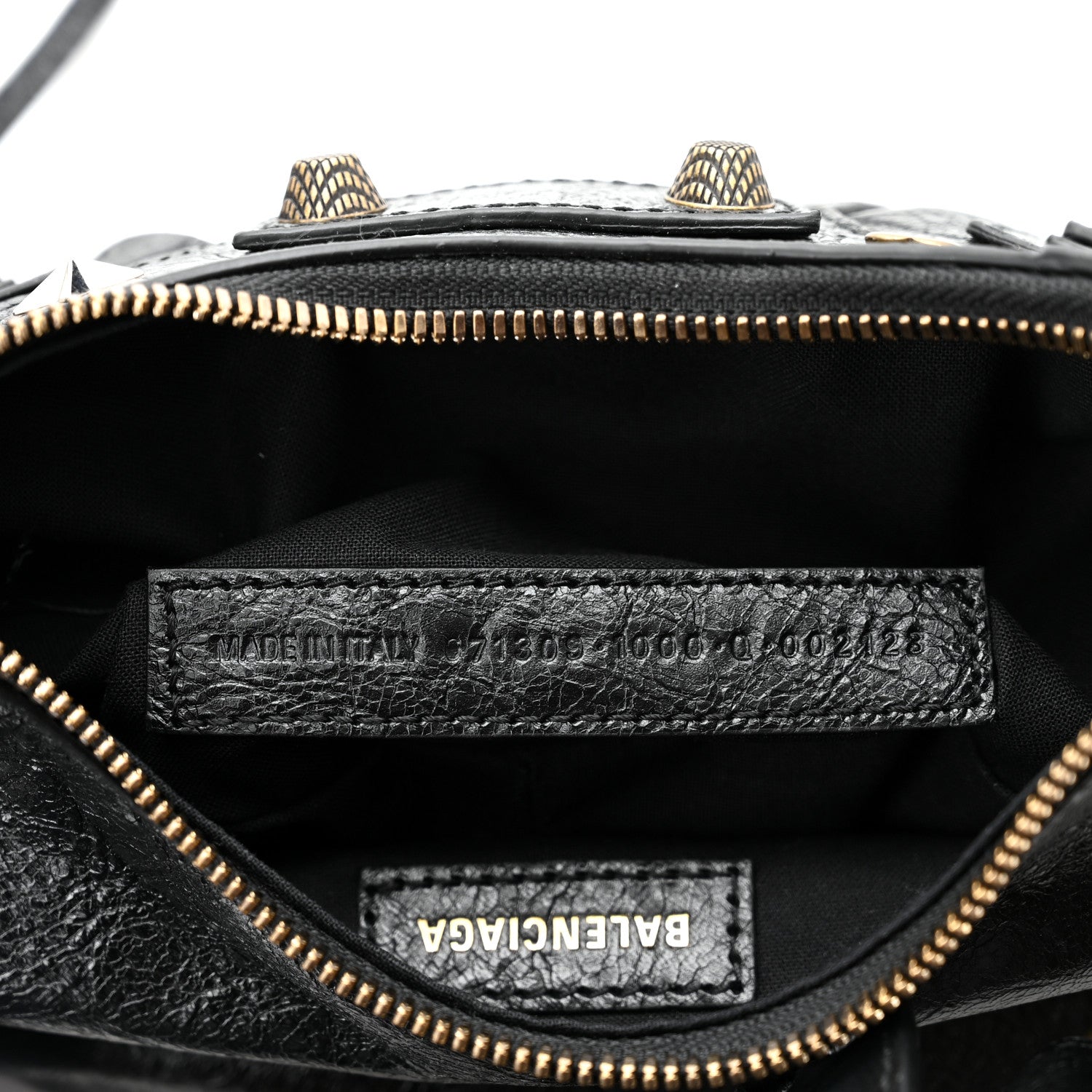 Balenciaga Agneau Arena Pin Embellished Le Cagole Shoulder Bag XS Black 7 of 10