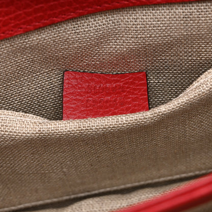 Gucci Dollar Calfskin Small Interlocking G Shoulder Bag Red 7 of 11