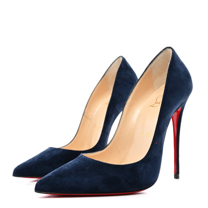 Christian Louboutin Veau Velours So Kate 120 Pumps 35.5 Marine 3 of 8
