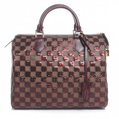 Louis Vuitton Damier Paillettes Speedy 30 Rouge 1 of 10