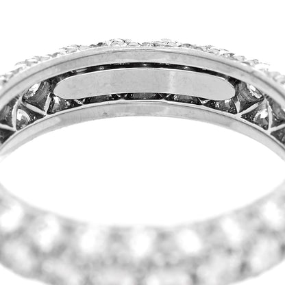 Tiffany Platinum Diamond Etoile Three-Row Band Ring 47 4 5 of 6