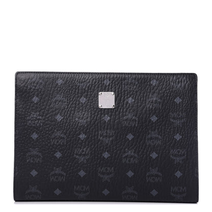 MCM Visetos Medium Zip Pouch Black 1 of 7