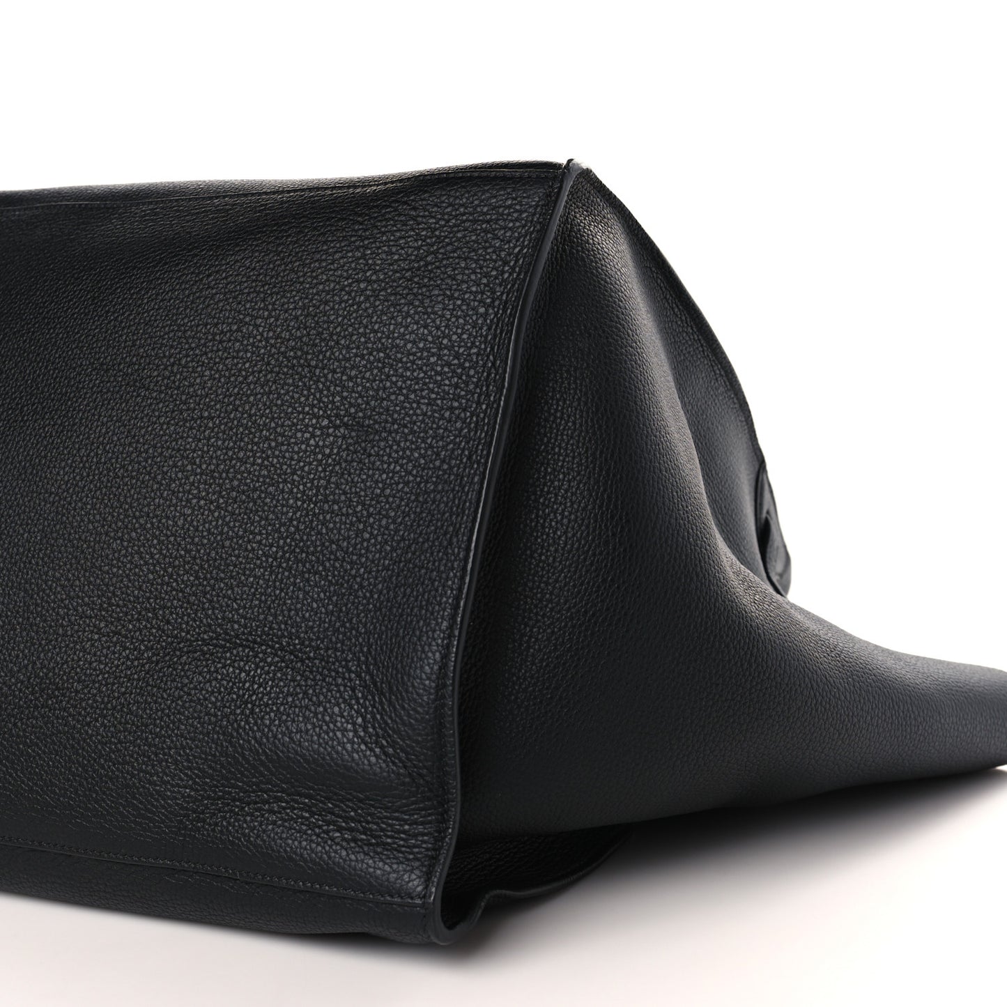 Supple Grained Calfskin Medium Big Bag Black