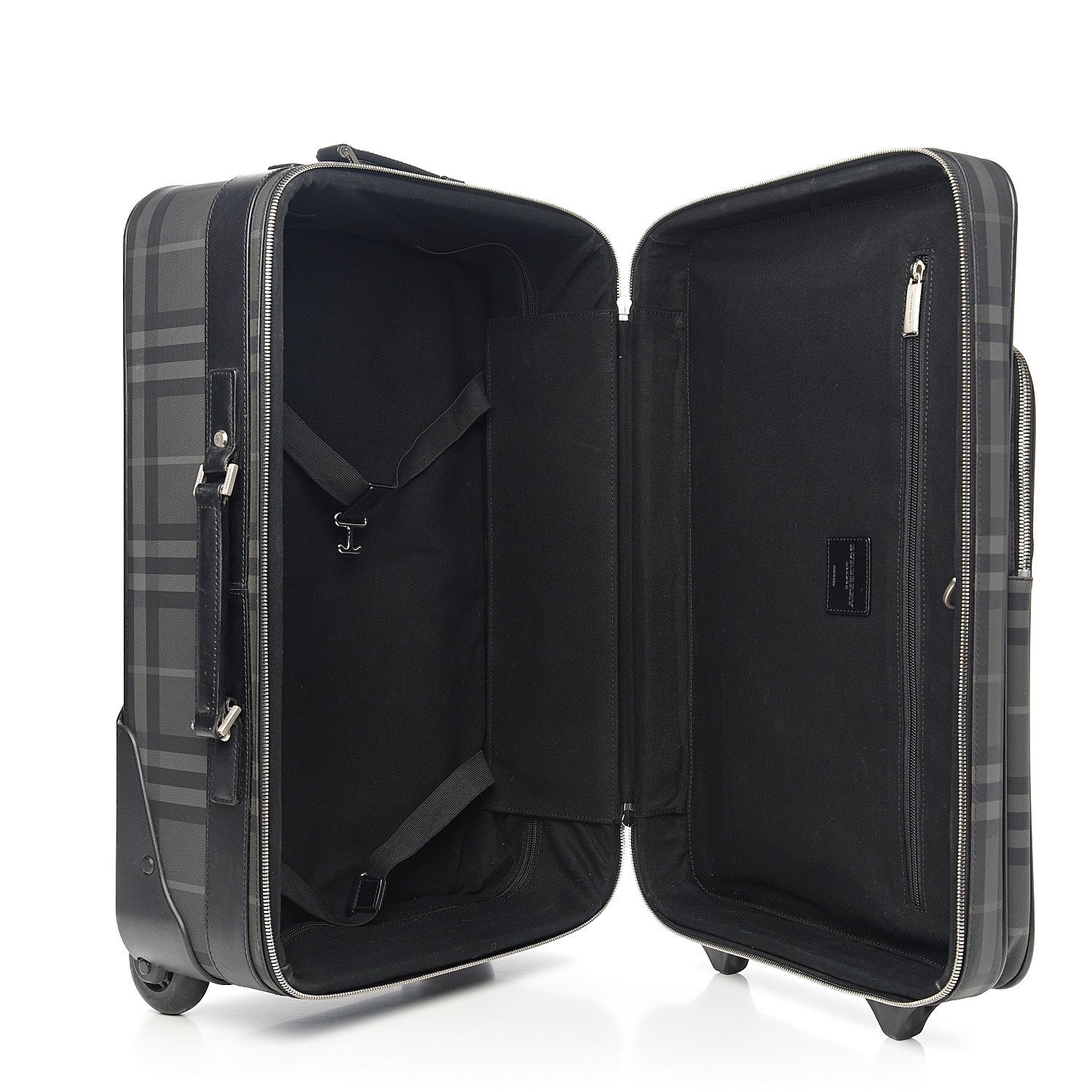 Burberry Smoked Check Carry-On Suitcase Black 4 of 14