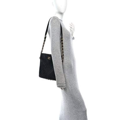 Chanel Lambskin Quilted Multi Chain Hobo Black 2 of 11