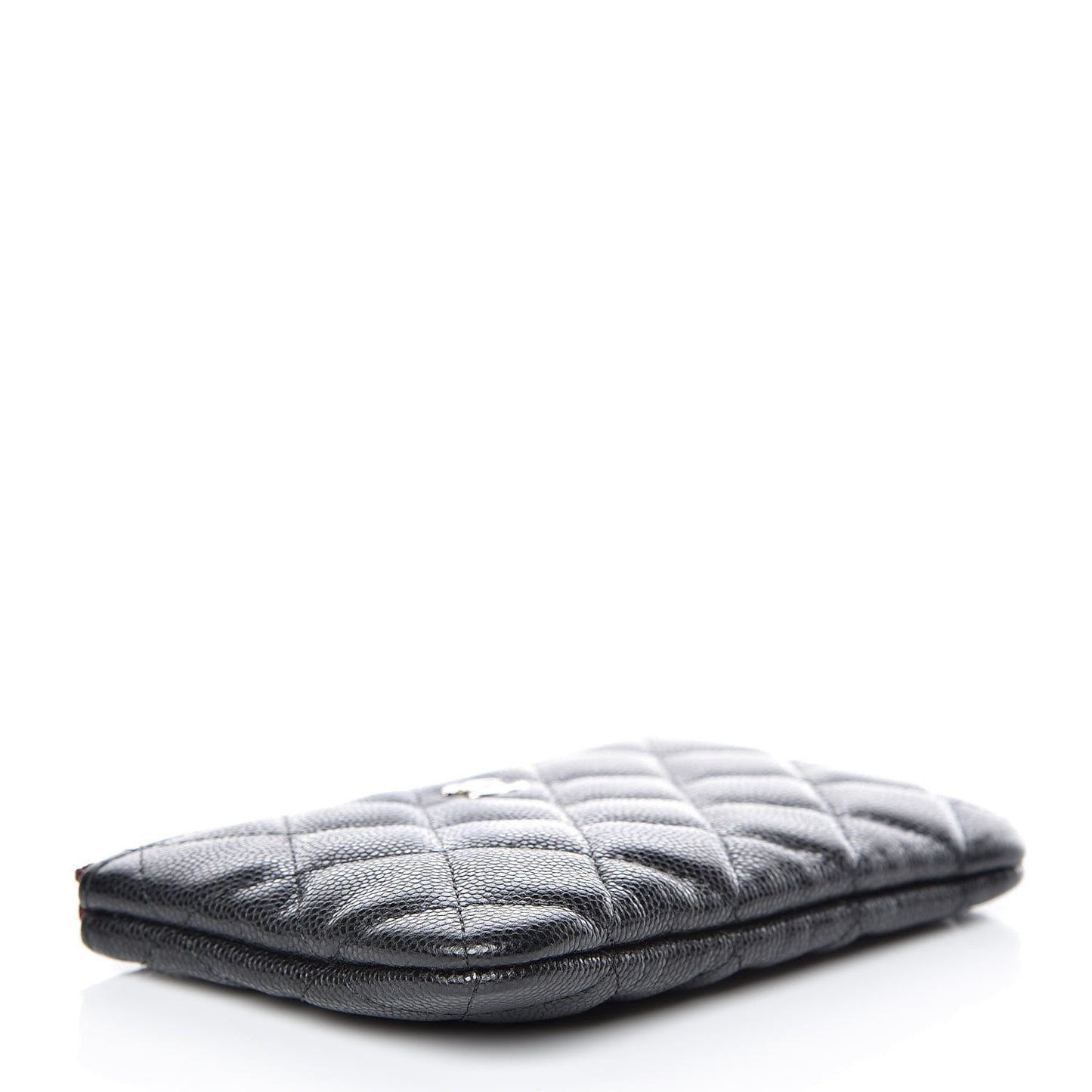 Caviar Quilted Small Cosmetic Case Black