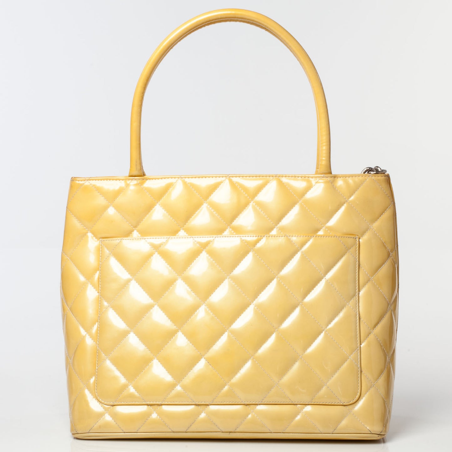 Patent Medallion Tote Yellow