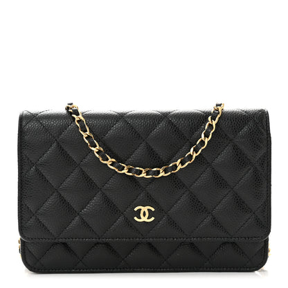 Chanel Caviar Quilted Wallet on Chain WOC Black 1 of 11
