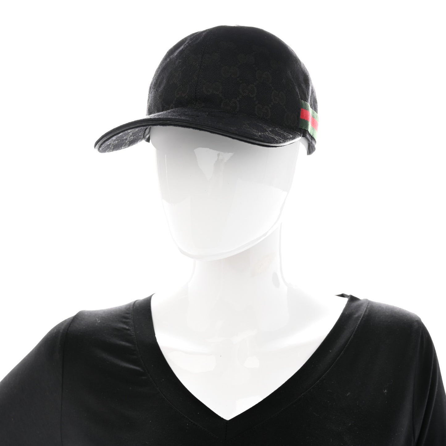 Monogram Web Baseball Hat M Black