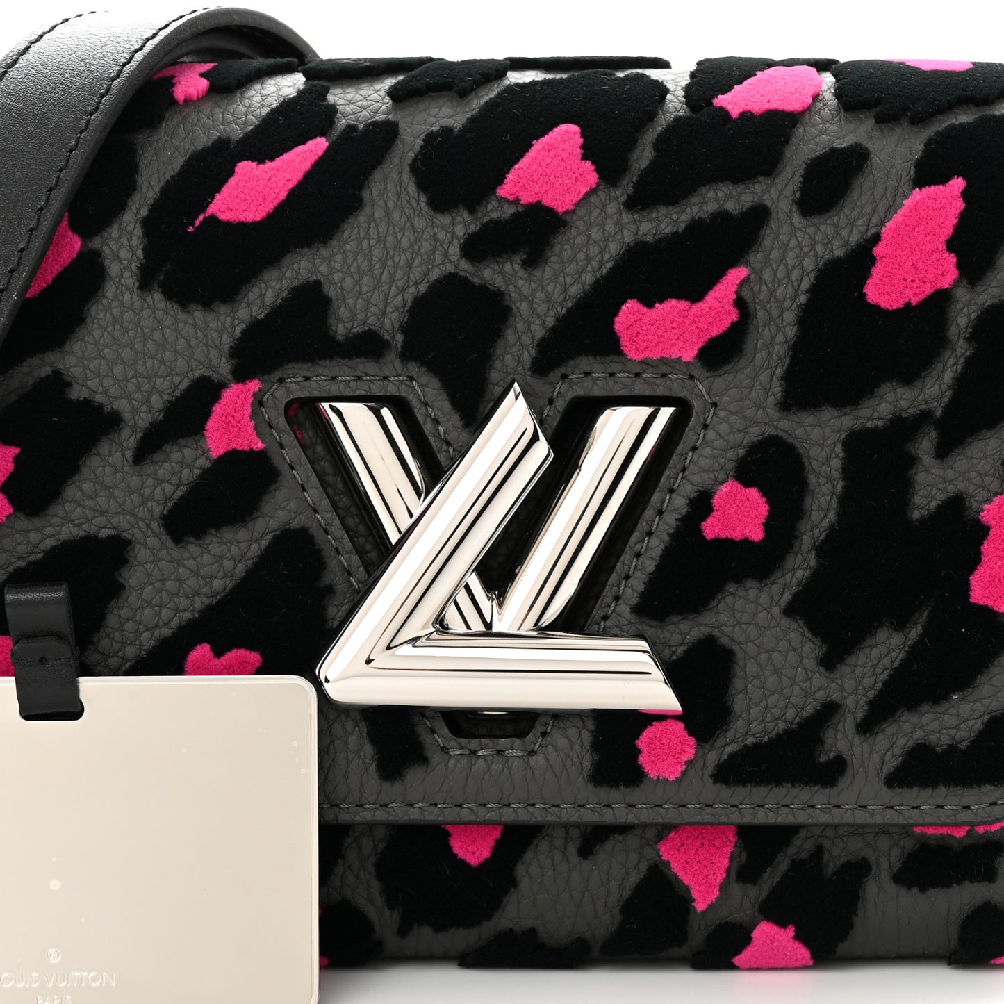 Taurillon Tufted Wild At Heart Twist Shoulder Bag PM Grey