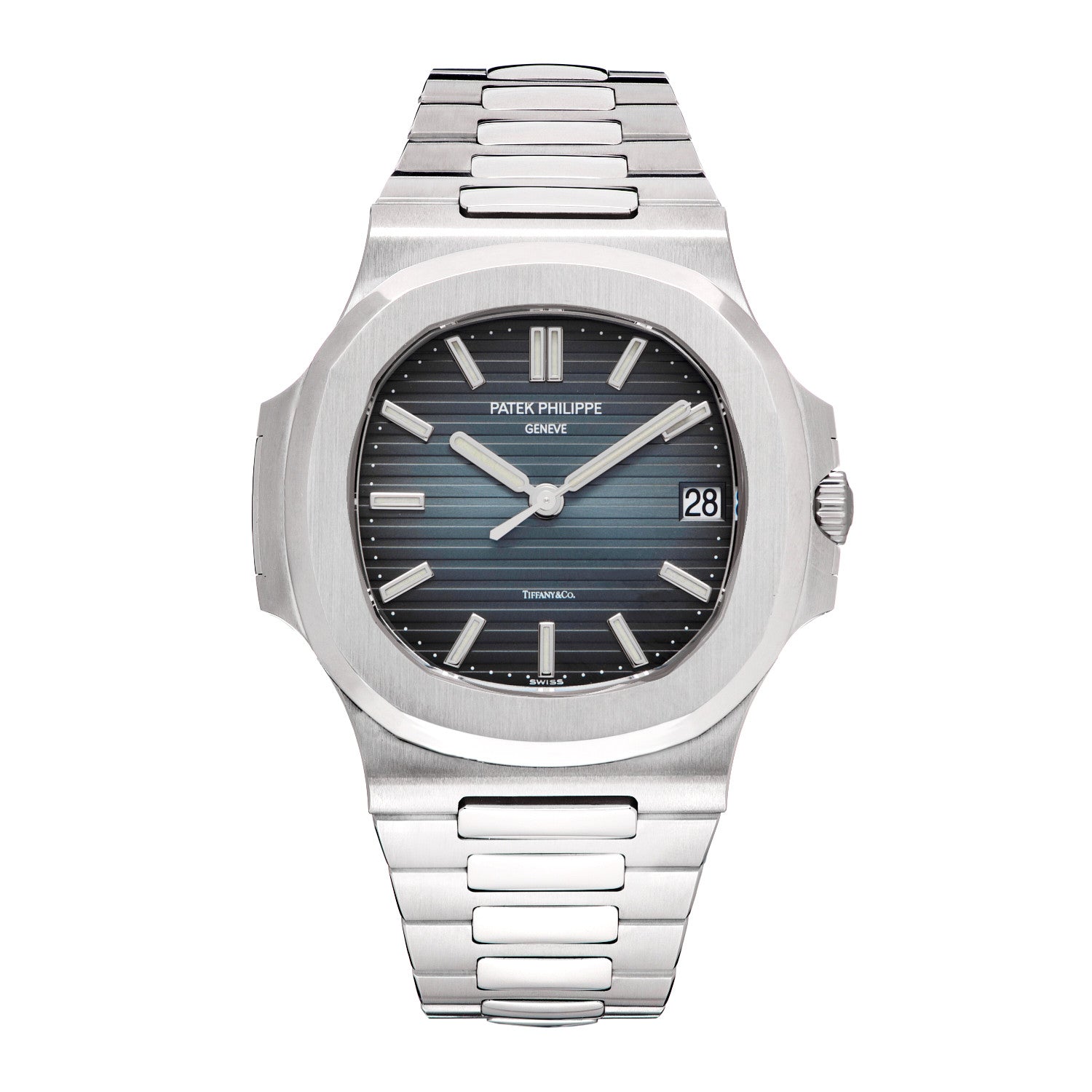 PATEK PHILIPPE Stainless Steel 40mm Tiffany & Co. Nautilus Automatic Watch Blue 5711/1A-010 by FASHIONPHILE