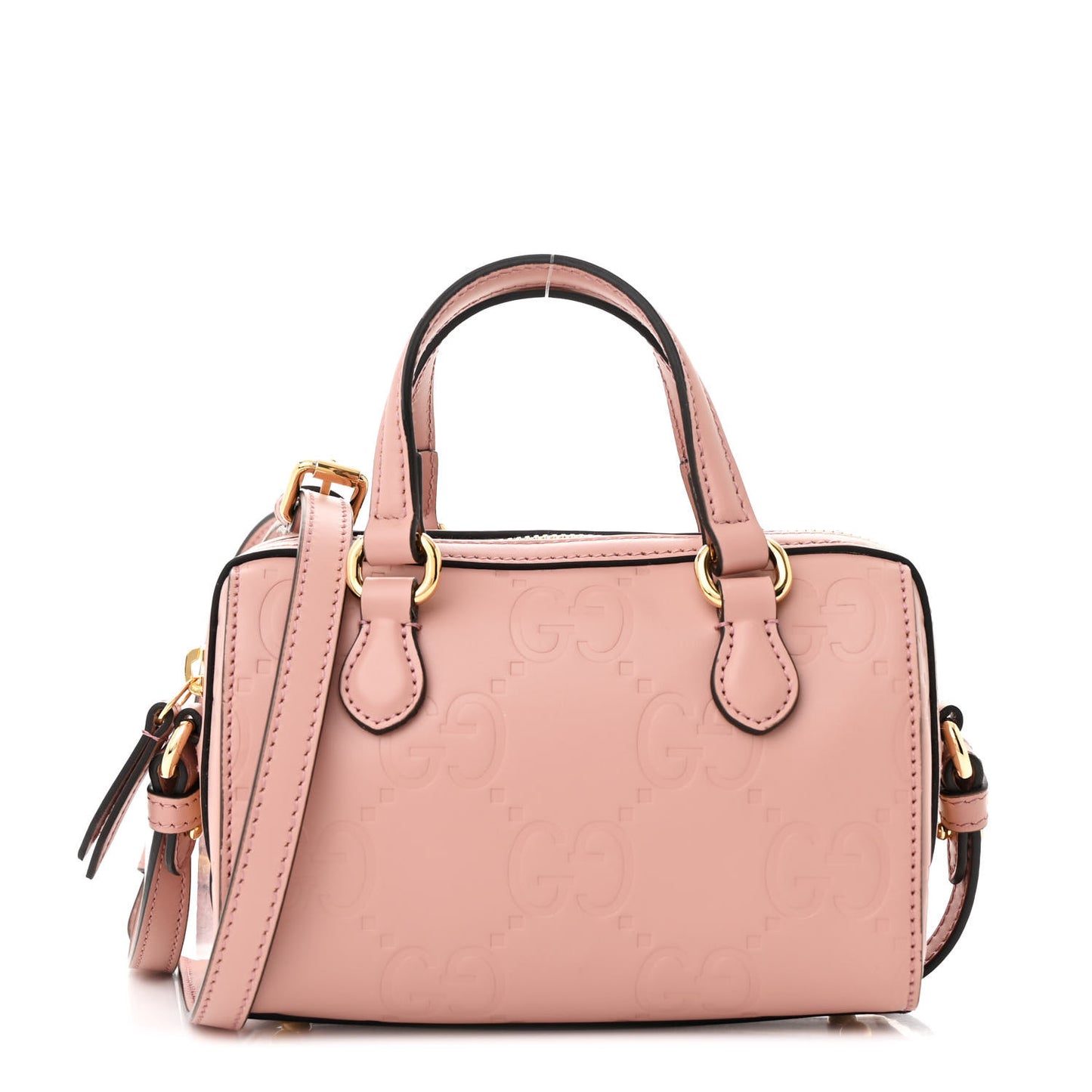 GG Gilbert Calfskin Jumbo Super Mini Top Handle Bowler Bag Soft Pink