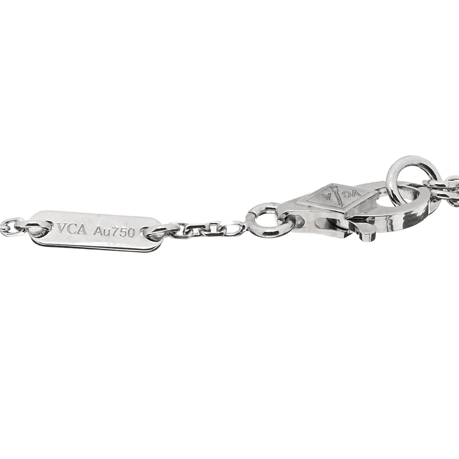 Van Cleef & Arpels 18K White Gold Turquoise Sweet Alhambra Butterfly Bracelet 4 of 4