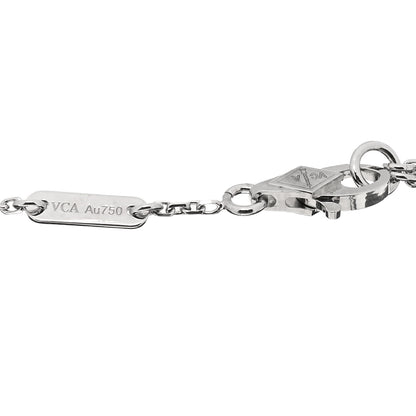 Van Cleef & Arpels 18K White Gold Turquoise Sweet Alhambra Butterfly Bracelet 4 of 4