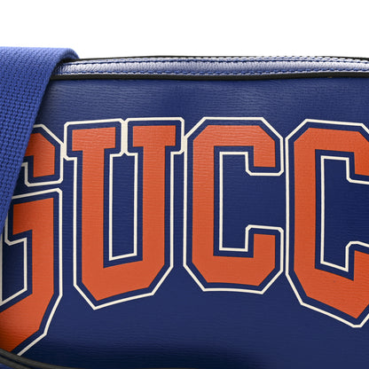 Gucci New Shanghai Calfskin Interlocking G Logo Camera Crossbody Bag Cobalt Blue Orange 8 of 10