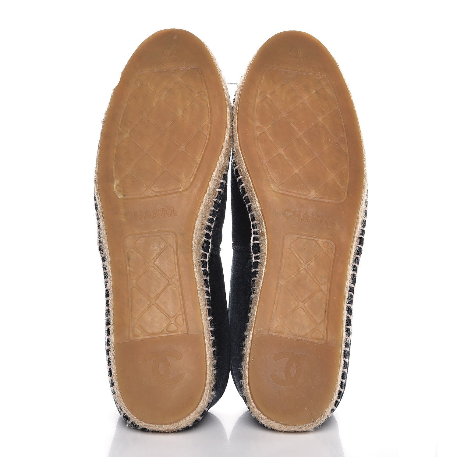 Chanel Velvet CC Espadrilles 41 Dark Navy Black 5 of 9